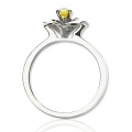 Engraved Sterling Silver Rose Ring Engraved sterling silver rose ring view