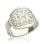 Engraved Designs Monogram Ring Sterling Silver