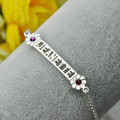 Personalised ID Birthstone Name Bracelet for Teens Personalised ID birthstone name bracelet for teens