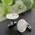 Personalised men's block monogram cufflinks, gallery view