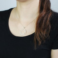 Double Circle Roman Numeral Necklace Personalised double circle Roman numeral necklace product image