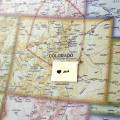 Custom Colorado state-shaped heart name necklace