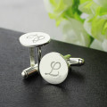 Personalised Initial Cufflinks Personalised round initial cufflinks