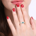 Personalised Flower Birthstone Name Ring Personalised flower birthstone name ring product image