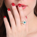 Birthstone Blossoming Love Ring Detail Personalised birthstone blossoming love name ring detail