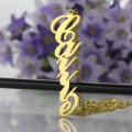 Solid Gold Personalised Name Necklace 18ct solid gold vertical Carrie style personalised name necklace