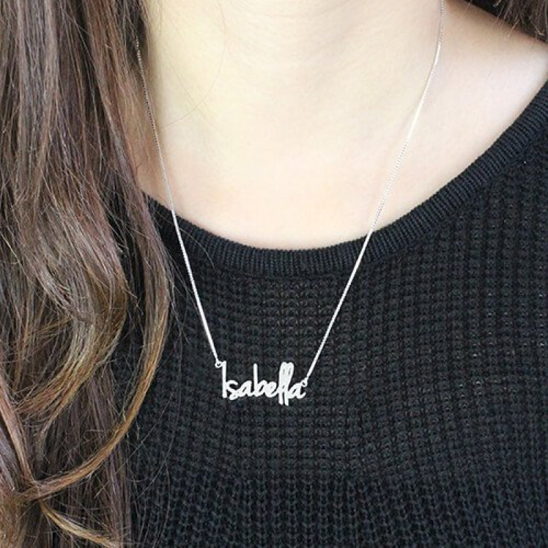 Small personalised name necklace gallery image