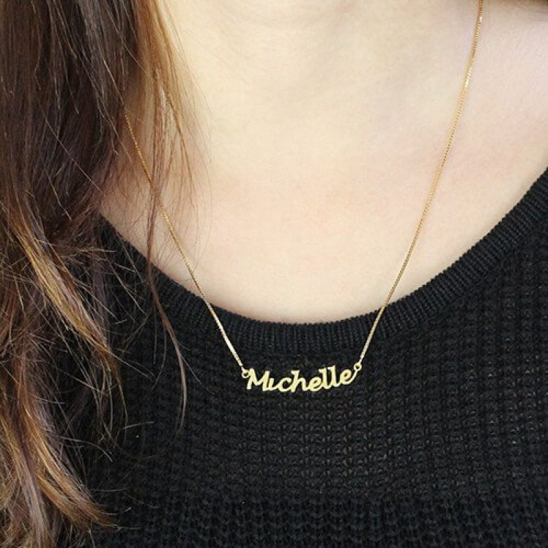 Handwriting-style personalised name necklace product image