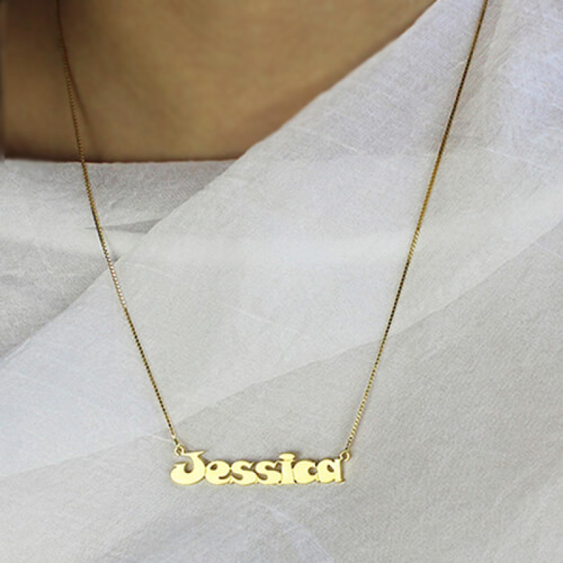 Gold Over Children's Name Necklace Gold Over Children's Name Necklace gallery image