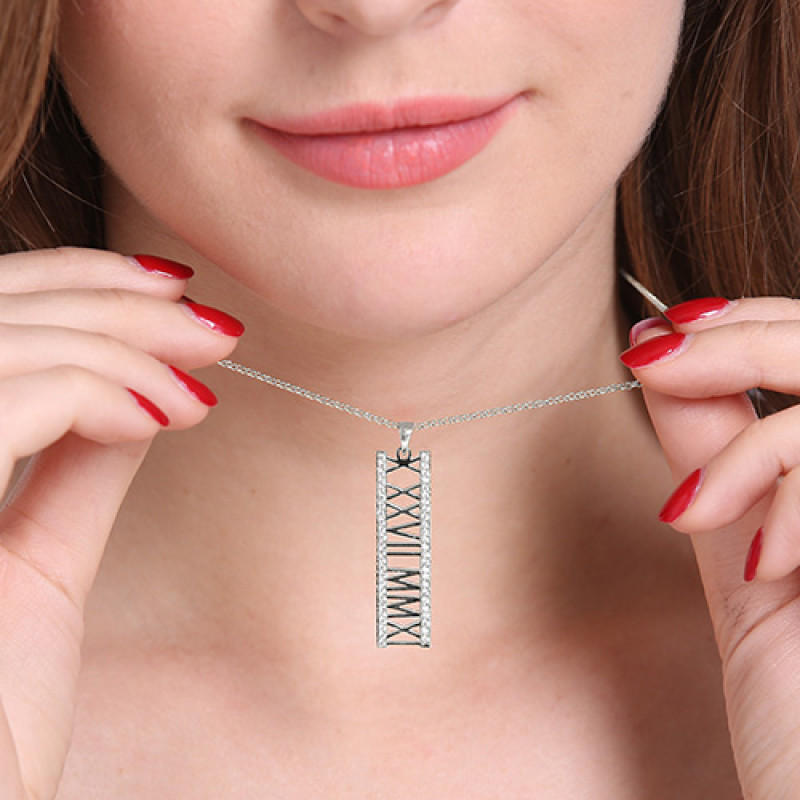 Roman numeral necklace product image
