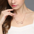 Personalised heart infinity necklace product detail image