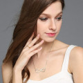 Personalised heart infinity necklace view