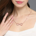 Double Name Infinity Necklace Detail Personalised double name infinity necklace detail image