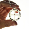 Family Circle Cross Name Necklace