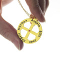 Personalised Circle Cross Name Necklace Personalised circle cross name necklace