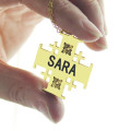 Jerusalem Cross Name Necklace Personalised Jerusalem cross name necklace