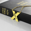 Personalised St. Andrew Cross Name Necklace Personalised St. Andrew cross name necklace view