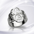 Personalised fancy monogram ring product image