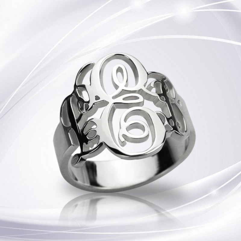 Personalised fancy monogram ring product image