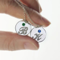 Personalised initial disc necklace product image