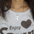 Personalised Orthodox cross name necklace pendant