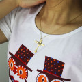 Engraved cross monogram necklace product image