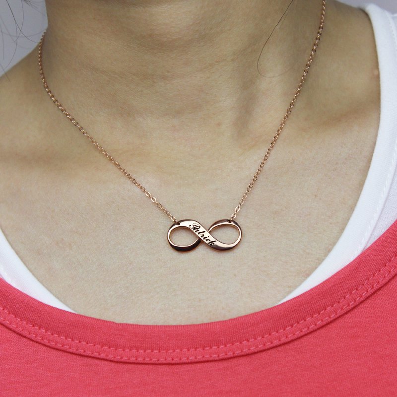 Personalised infinity necklace product view