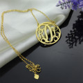 Personalised Circle Monogram Pendant Necklace Personalised circle monogram pendant necklace