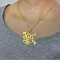Vines Butterfly Monogram Initial Necklace Vines and butterfly monogram initial necklace