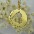 Personalised cut-out heart promise necklace alternate view