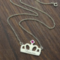 Crown Charm Name Necklace Personalised crown charm name necklace product image