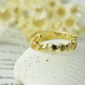 Custom Carrie Name Ring Product View Custom Carrie-style cut-out name ring product view