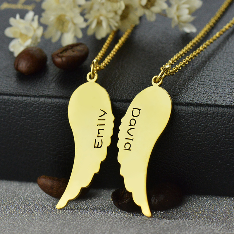 Angel Wings Pendant Necklace Set Angel wings pendant necklace set for couples