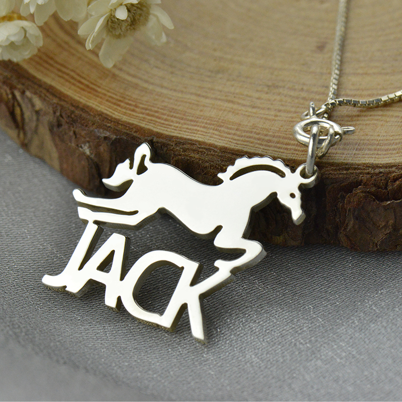 Personalised Horse Name Necklace for Kids Personalised horse name necklace for kids