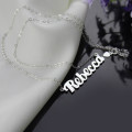 Personalised Puff Font Name Necklace Personalised puff font name necklace gallery image