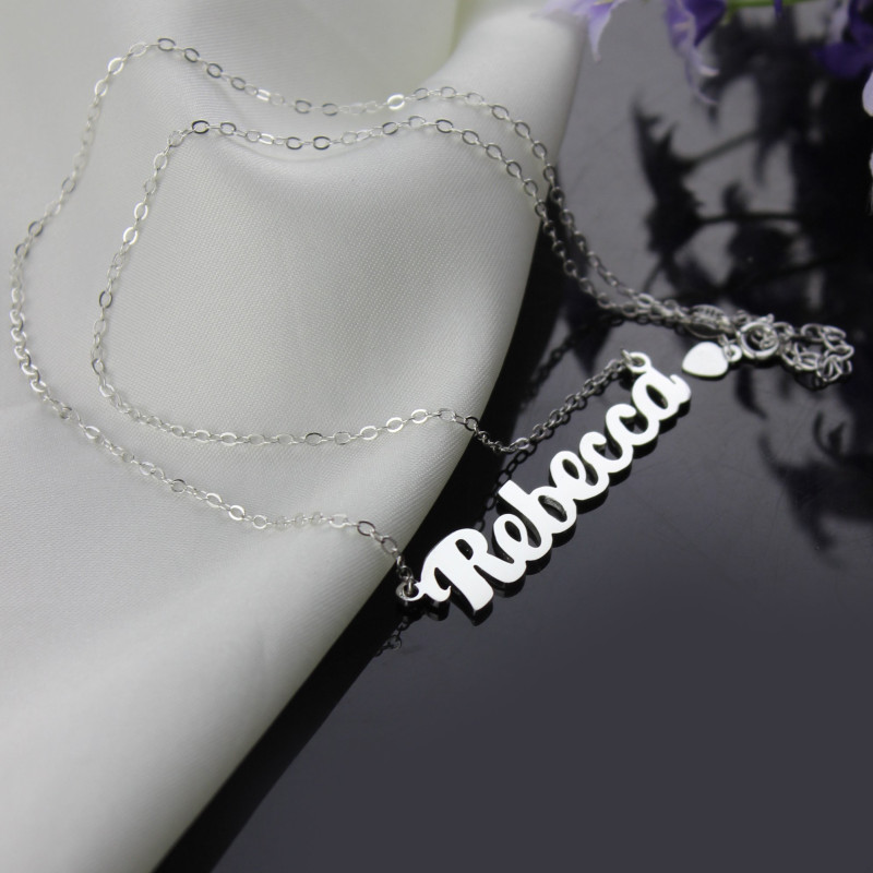 Personalised Puff Font Name Necklace Personalised puff font name necklace gallery image