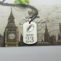 Men's Dog Tag Rugby Name Necklace Men's personalised dog tag rugby name necklace view