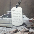 Men's Dog Tag Name Necklace - View 4 Men's personalised dog tag name necklace
