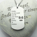 Personalised dog tag name necklace product image