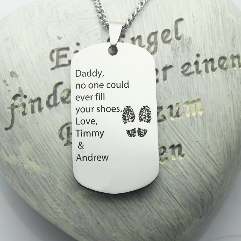 Personalised dog tag name necklace product image