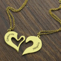 Double Name Heart Necklace Detail Double name heart necklace set detail