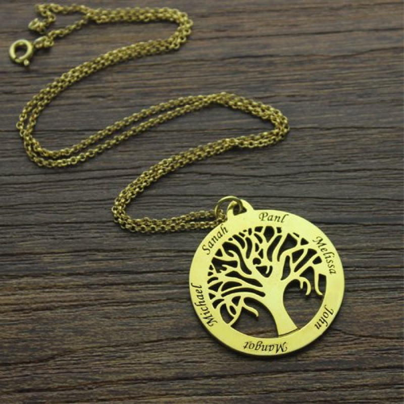 Tree of Life Family Name Necklace Alternate View Tree of Life family name necklace alternate product view