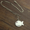 Engraved Fish Pendant Necklace Engraved fish pendant necklace product image