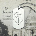 Remembrance dog tag name necklace alternate view