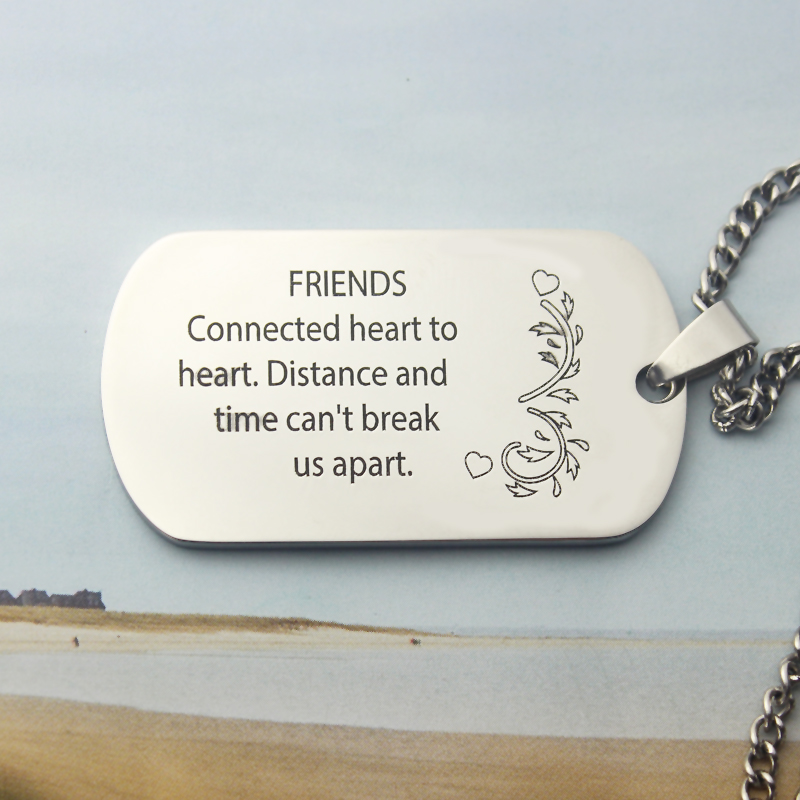 Best Friends Dog Tag Name Necklace Best Friends Dog Tag Name Necklace product image