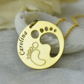 Personalised Baby Footprint Pendant Personalised cut-out baby footprint pendant
