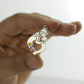 Personalised mother and child heart birthstone necklace