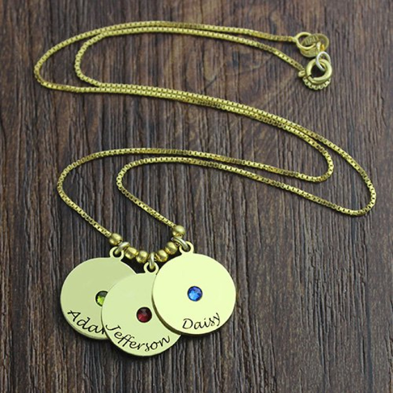 Mother's personalised disc necklace product image