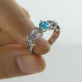 Customised Infinity Promise Ring Product View Customised infinity promise ring with name and birthstone product view