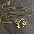 Infinity Pendant Double Initial Necklace Double initial infinity pendant necklace product view